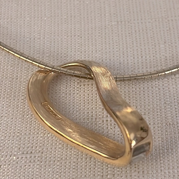 Vintage SWARVOSKI BAGUETTE/GOLD SLIDE PENDANT - Picture 7 of 14